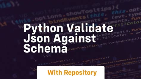validate json against schema.